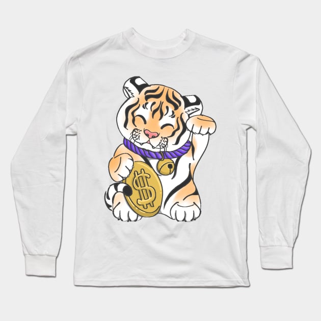 Lucky tiger Long Sleeve T-Shirt by harier